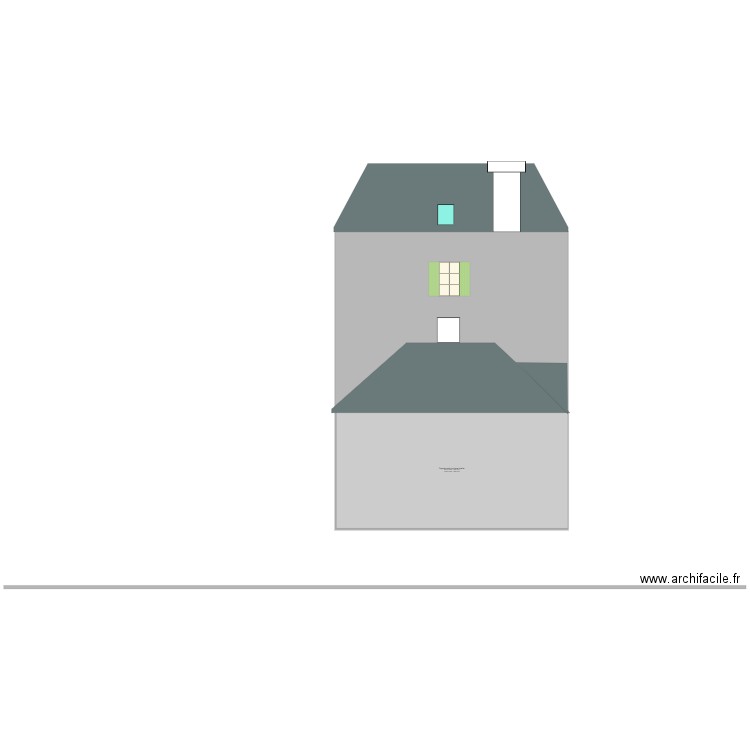 plan de la facade vue de cote. Plan de 0 pièce et 0 m2