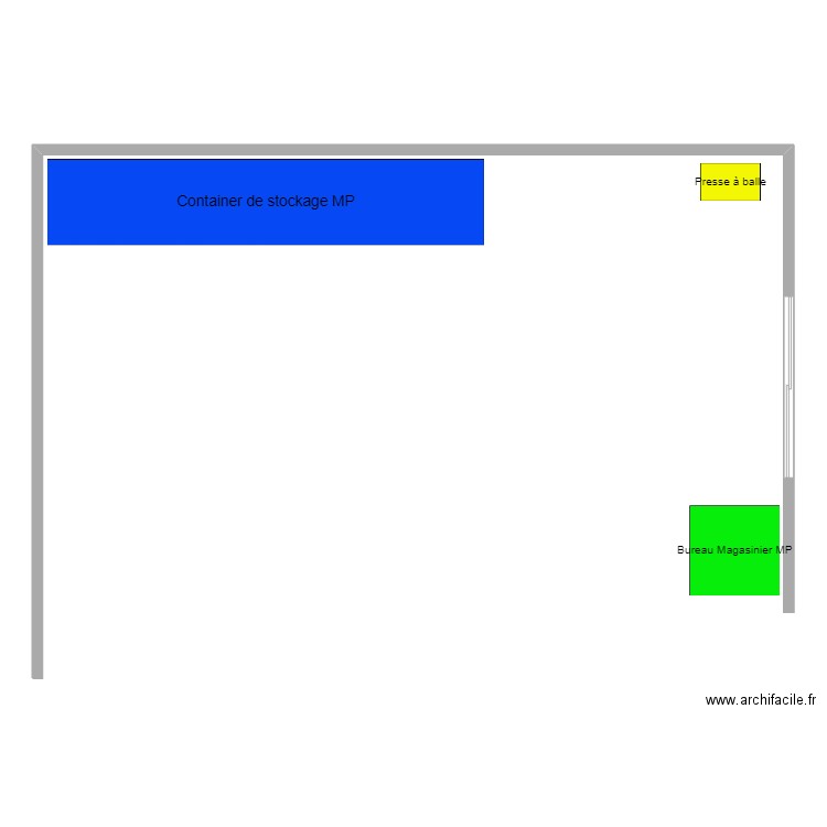 Zone d'implantation intérieur container MP. Plan de 0 pièce et 0 m2