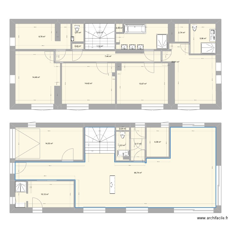 maison veyrier. Plan de 20 pièces et 198 m2