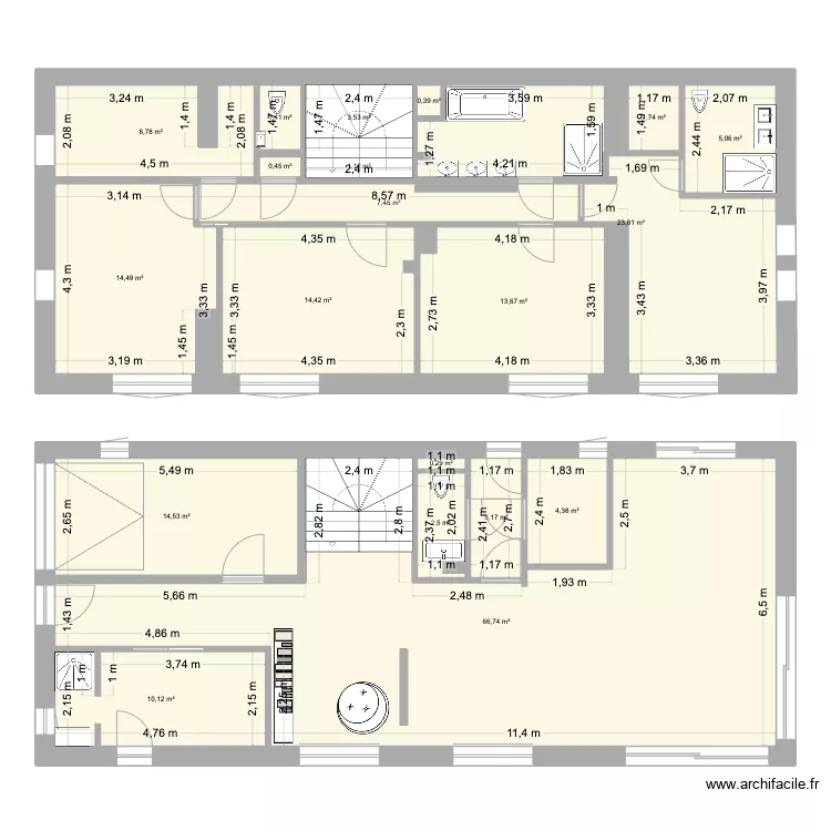 maison veyrier. Plan de 