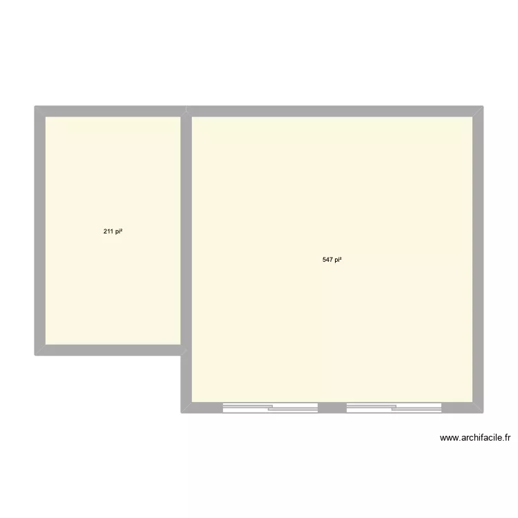 Chalet. Plan de 5  et 66 m²