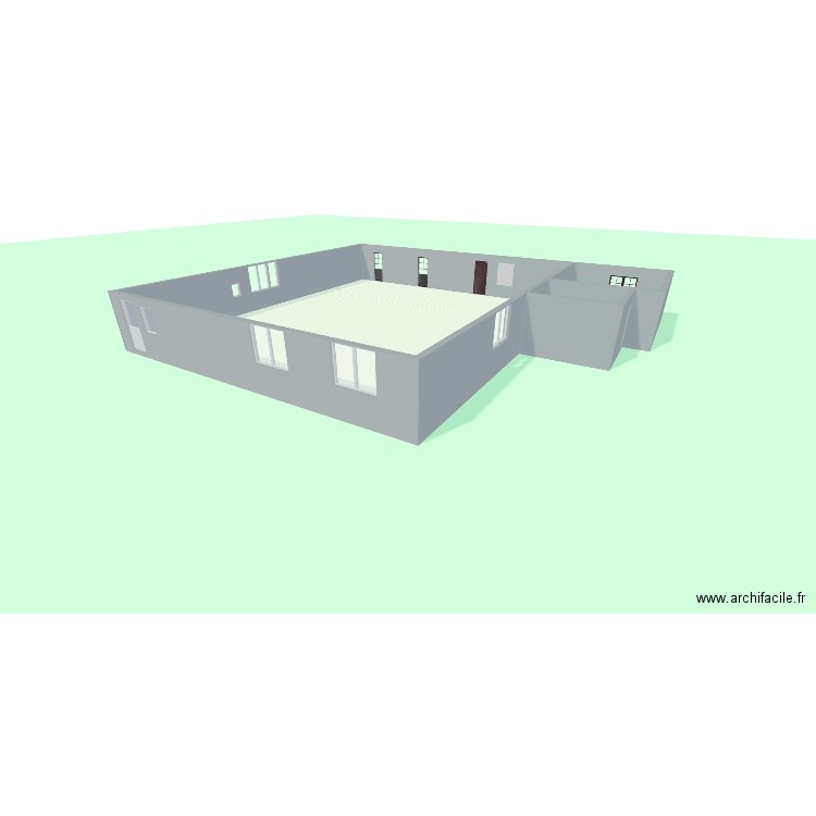 boulot. Plan de 3 pièces et 295 m2