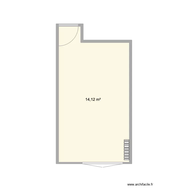 Chambre filles. Plan de 1 pièce et 14 m² Chambre filles. Plan de 1 pièce et 14 m²