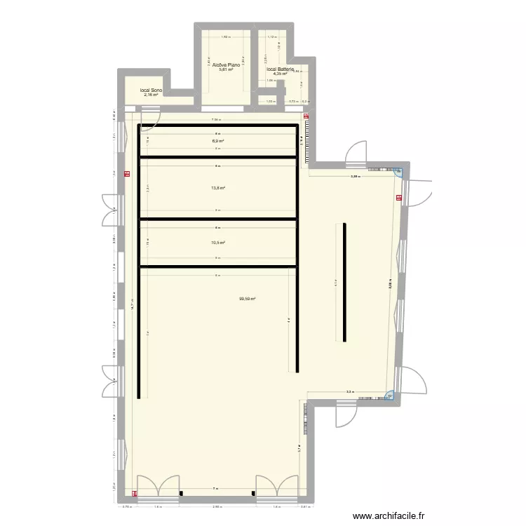 Grand Salon Malestroit 2026 avec grille lumi&egrave;re. Plan de 7 Pièces et 177 m²