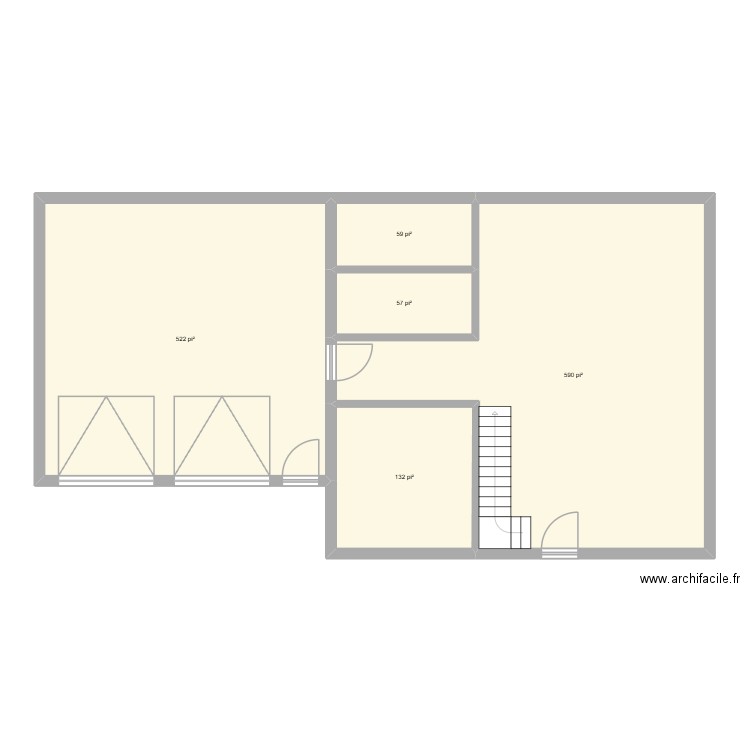 FG-33A. Plan de 5 pièces et 126 m2