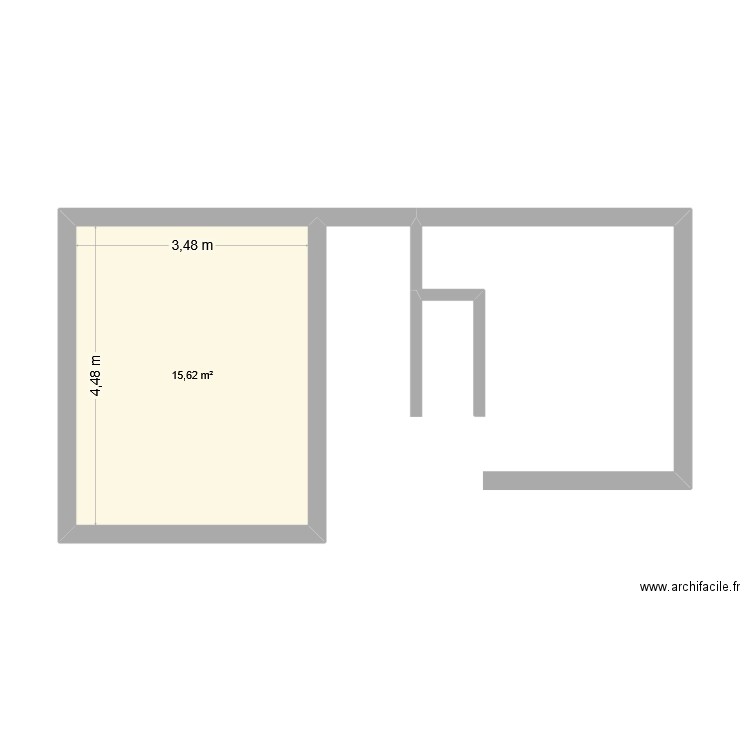 maison. Plan de 1 pièce et 16 m2