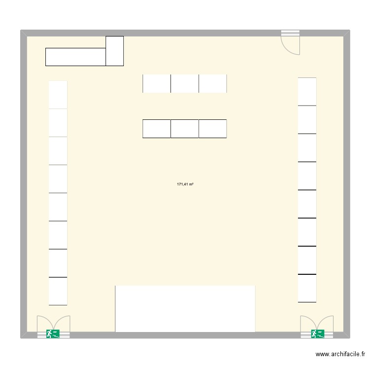 VILLEVALLIER. Plan de 1 pièce et 171 m2
