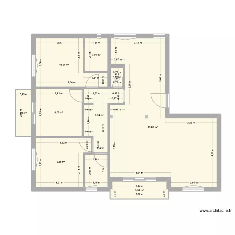 Megeve Grande Fontaine Construction. Plan de 9  et 91 m²