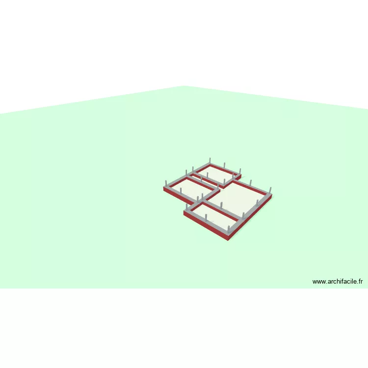 Projet KALONGO 4_T3_Fondations. Plan de 4 et 48 m² Projet KALONGO 4_T3_Fondations. Plan de 4 et 48 m²