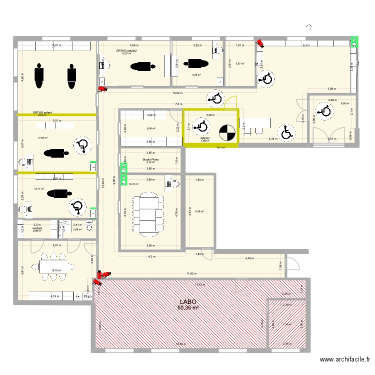 mohssin. Plan de 18 pièces et 302 m2