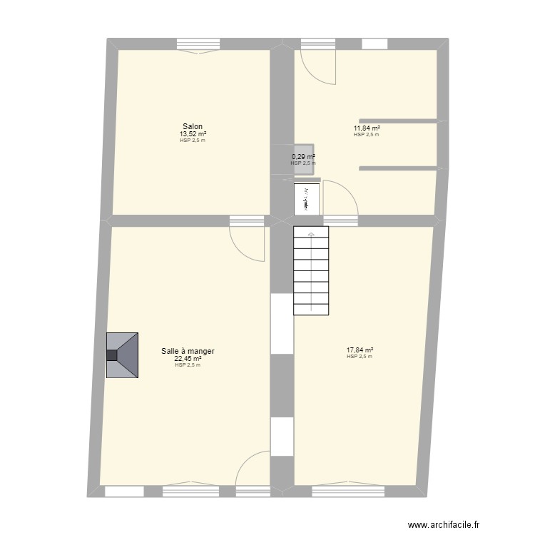 Virginie vierge Harreville.. Plan de 10 pièces et 135 m2