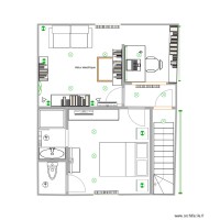 Chambre & salon accès garage meubles neufs sdb+ 3