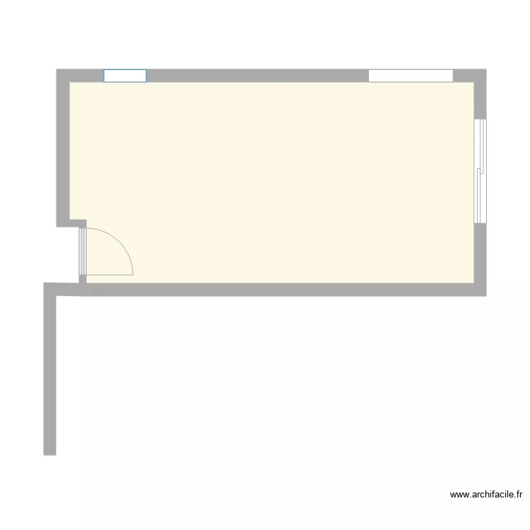atelier 1. Plan de 1  et 33 m²