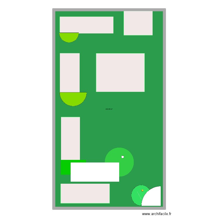 Right. Plan de 1 pièce et 223 m2