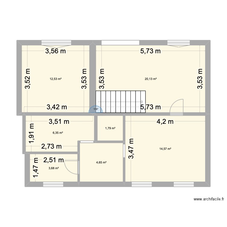decros cotation. Plan de 7 pièces et 64 m2