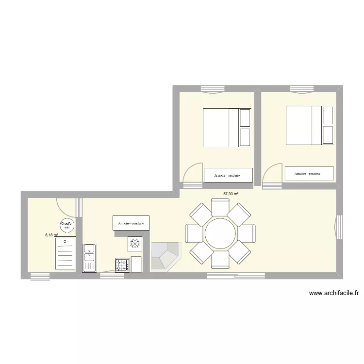 LA MAISON DE SILVIA. Plan de 2 et 64 m² LA MAISON DE SILVIA. Plan de 2 et 64 m²