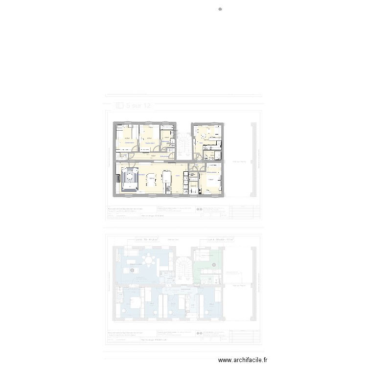 appart clichy 4. Plan de 13 pièces et 109 m2