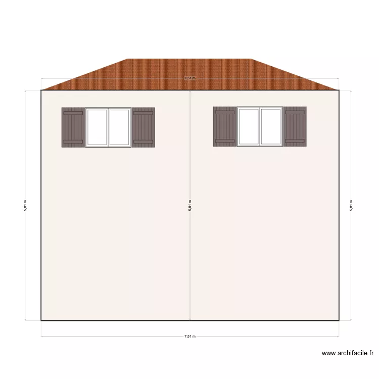 KAABECHE FA&Ccedil;ADE EST - PRINCIPALE. Plan de 