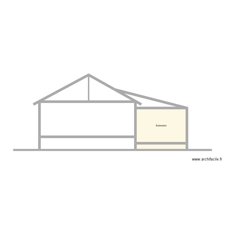 Plan vu du ciel. Plan de 4 pièces et 34 m2