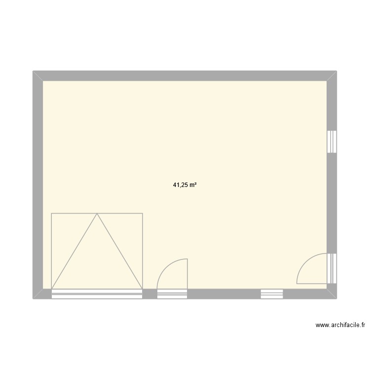 Plomberie maison. Plan de 1 pièce et 41 m2