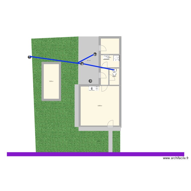 40 st Édouard. Plan de 4 pièces et 58 m2