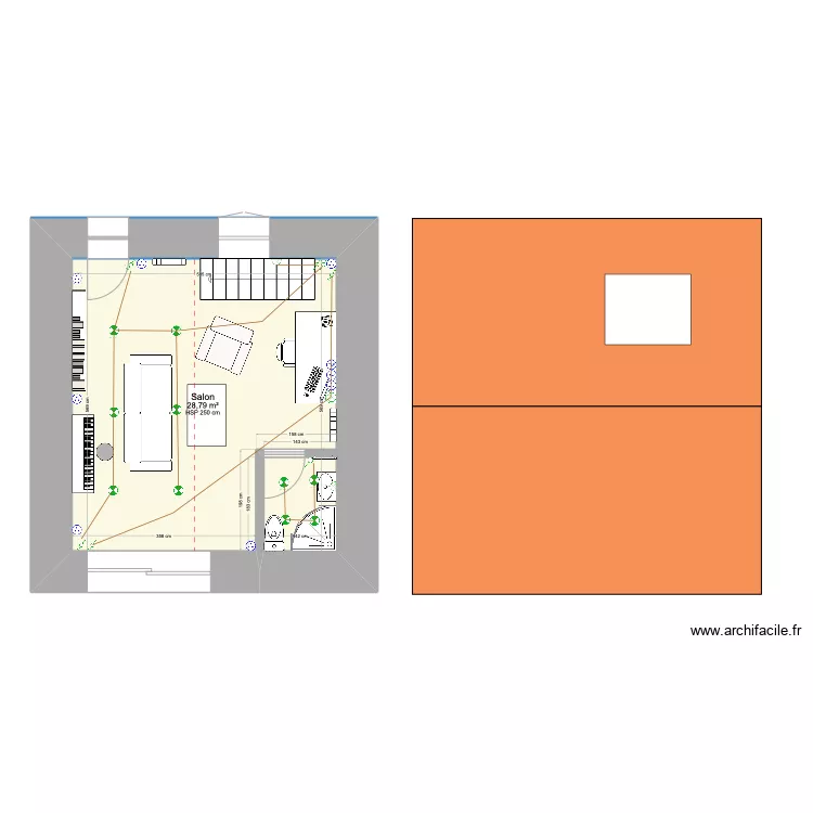 Aucey g&icirc;te avant r&eacute;novation. Plan de 