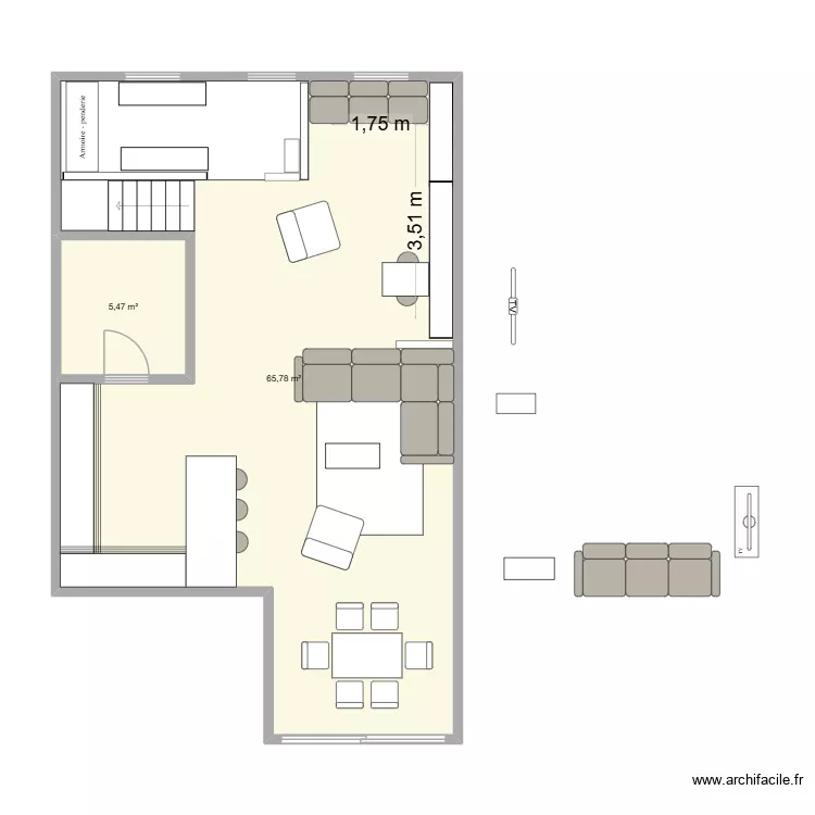 MTL - APS2. Plan de 2  et 71 m²