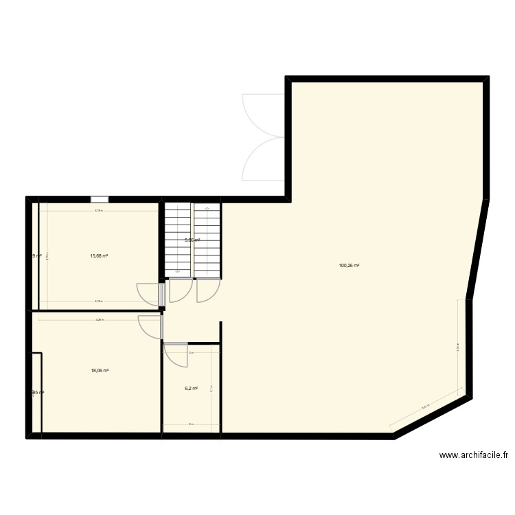 plan bâtiment Villeneuve Baptiste. Plan de 19 pièces et 287 m2