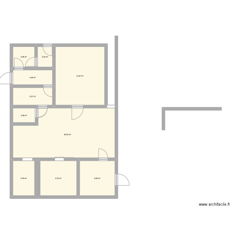 laboratoire u. Plan de 10 pièces et 100 m2