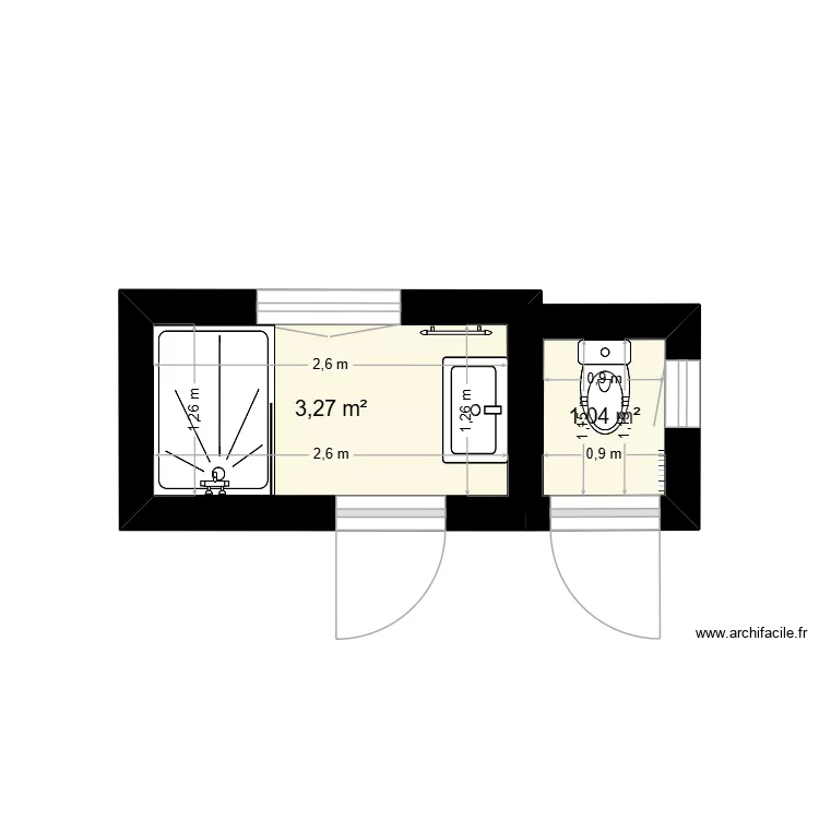 Projet Blancheti&egrave;re - Projet v2. Plan de 2  et 4 m²