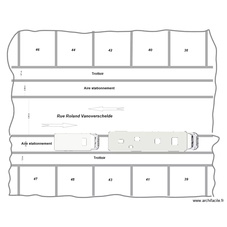 plan ext&eacute;rieur. Plan de 