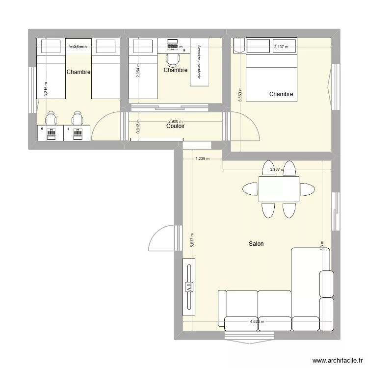project Rahma. Plan de 5  et 53 m²