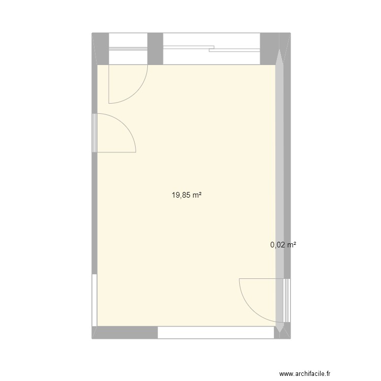 PLANS CUISINE. Plan de 2 pièces et 20 m2