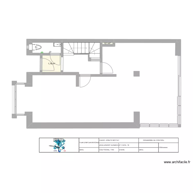 MODEL LOGO VIDE madry RDC. Plan de 2  et 2 m²
