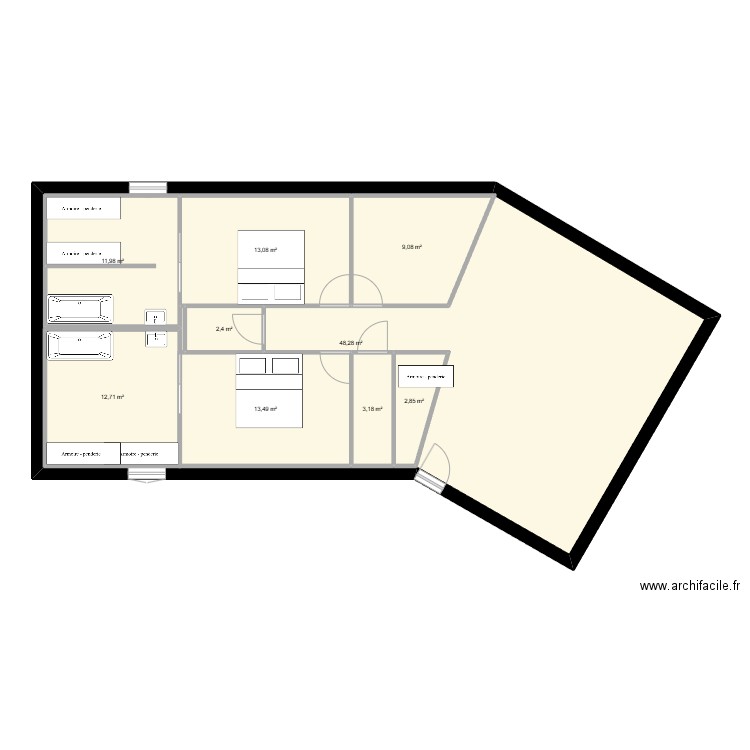 fhgfth. Plan de 9 pièces et 192 m2