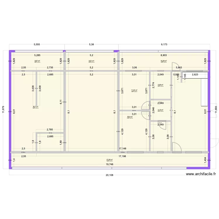 CABINET MEDICAL. Plan de 24  et 434 m²