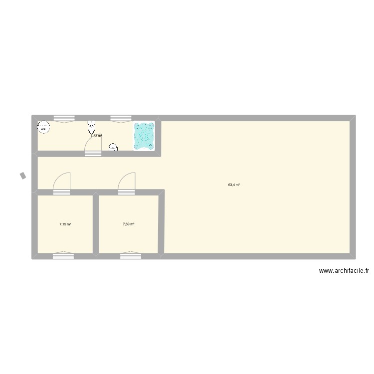 ESPANIOL. Plan de 4 pièces et 86 m2