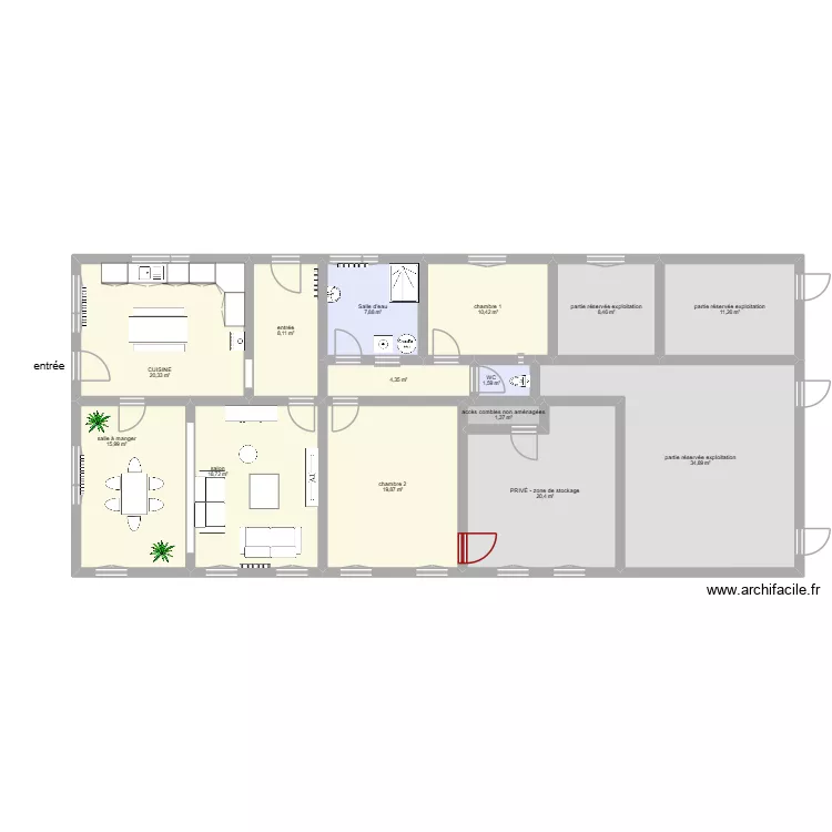 LANDOUZY_LEJEUNE_projet&eacute;. Plan de 14  et 184 m²