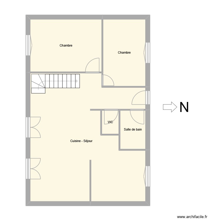 BOUDIER Etage. Plan de 0 pièce et 0 m2