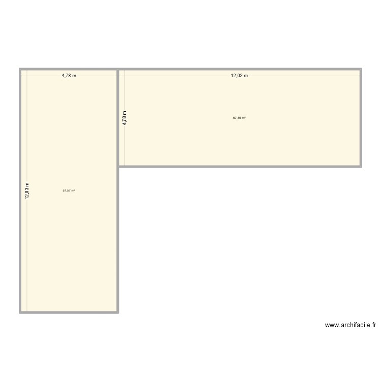Conteneur. Plan de 2 pièces et 115 m2