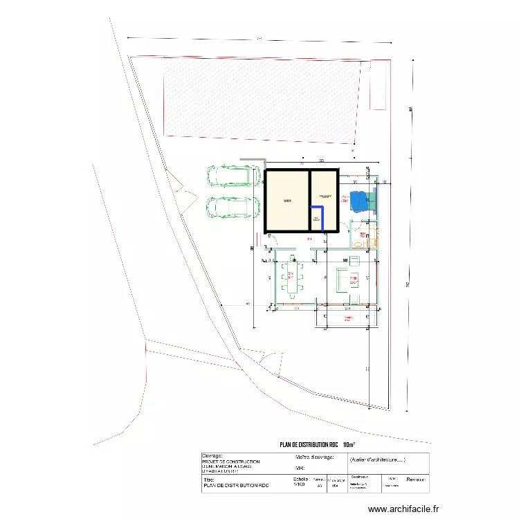 mise &agrave; jour bangangte. Plan de 3  et 30 m²