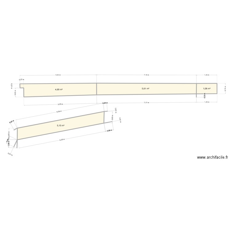 badie saint jean pla de corts mur. Plan de 4 pièces et 17 m2