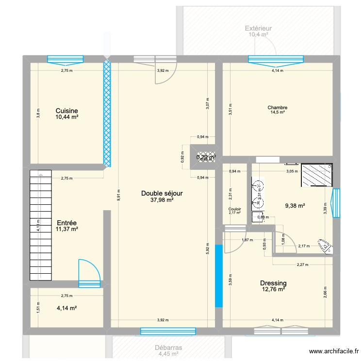 Maison Gandrange - proposition chambre. Plan de 0 pièce et 0 m2