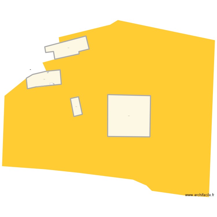 plan de masse. Plan de 4 pièces et 684 m2