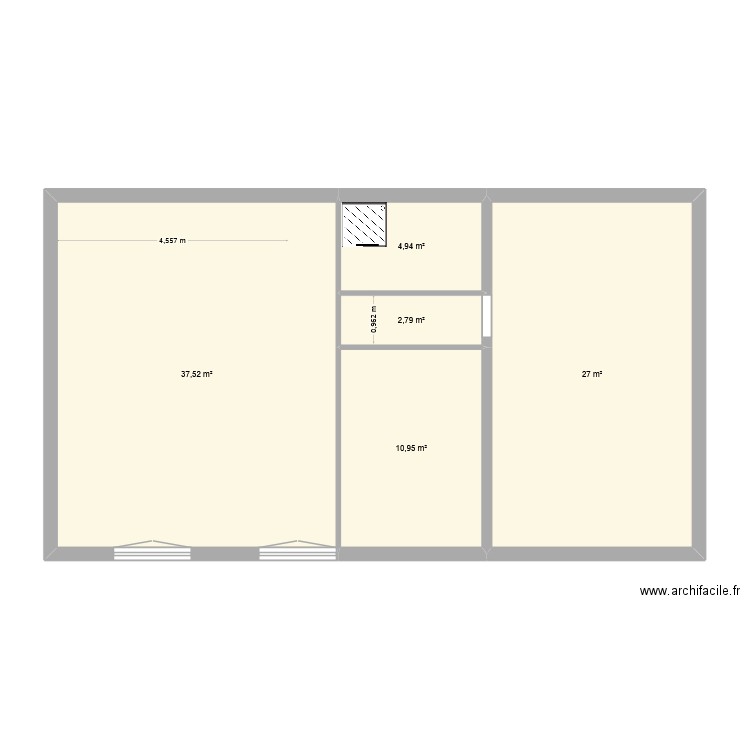 plan final 1026. Plan de 5 pièces et 83 m2