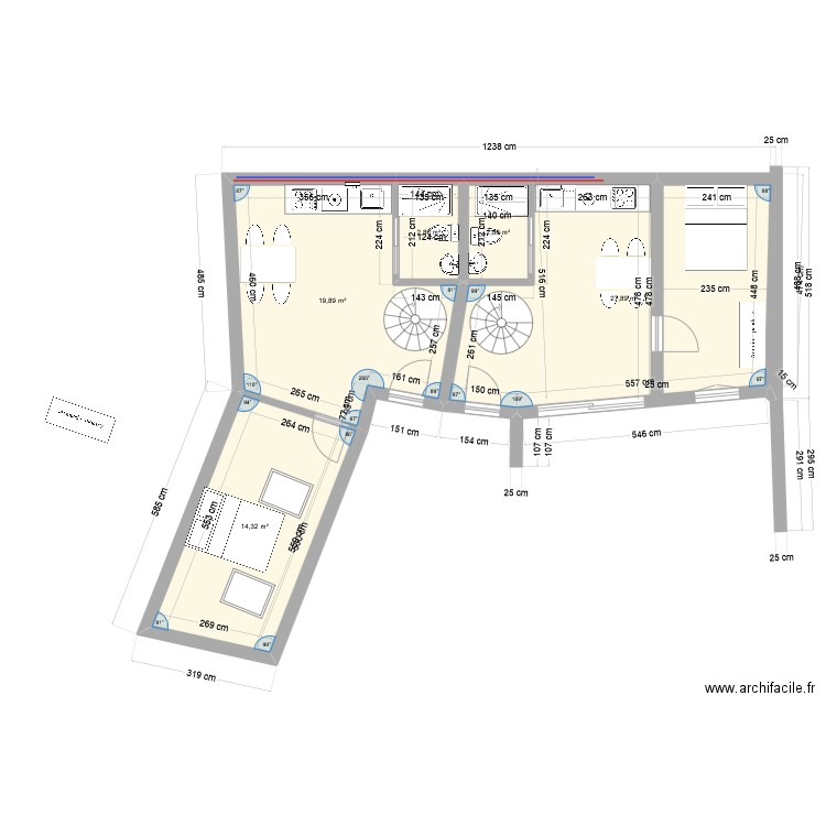 atelier st denis. Plan de 0 pièce et 0 m2