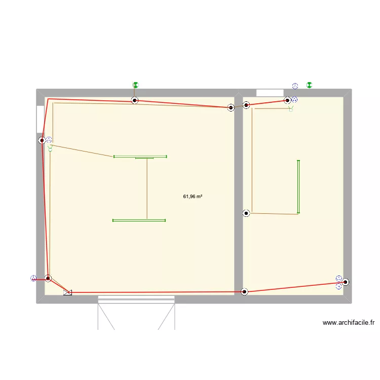 garage et d&eacute;pendance. Plan de 