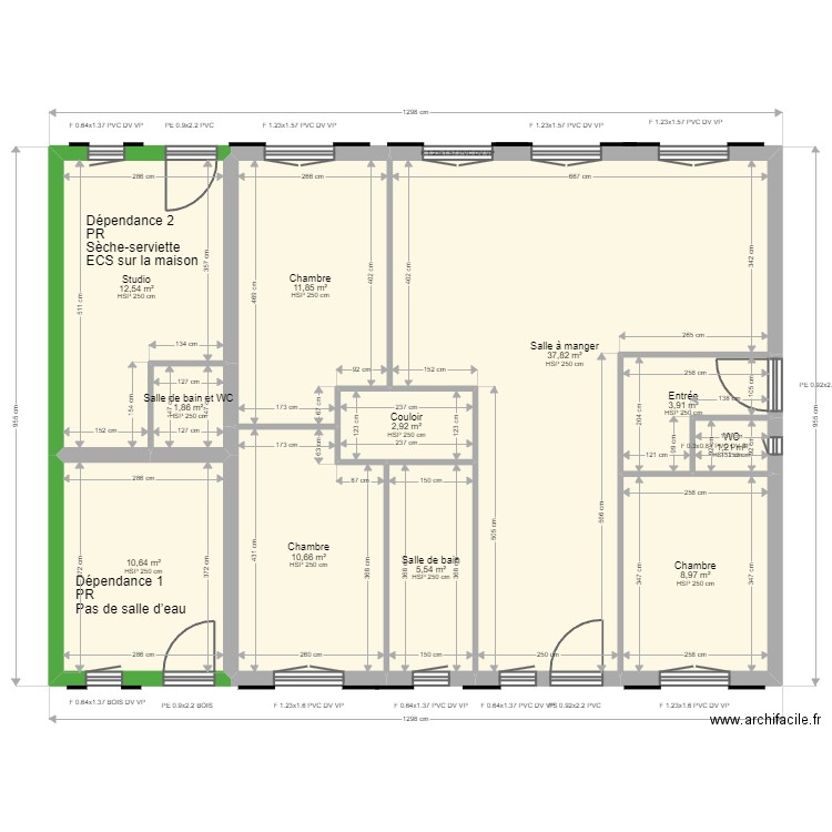 ML24001685. Plan de 15 pièces et 219 m2