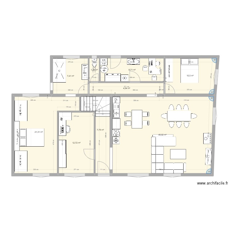 keranger 4. Plan de 9 pièces et 120 m2