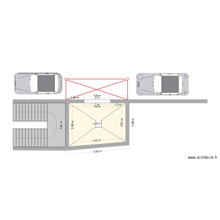 P.A.V Vescovato village. Plan de 1 pièce et 14 m2